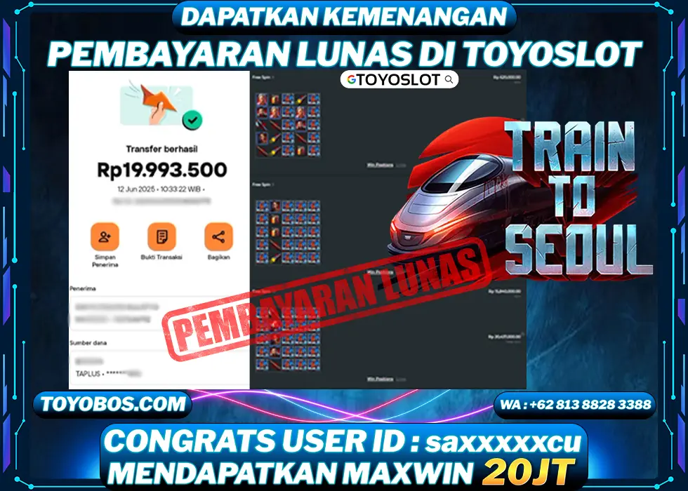 BUKTI KEMENANGAN Train to seoul Rp20,000,000,- LUNAS